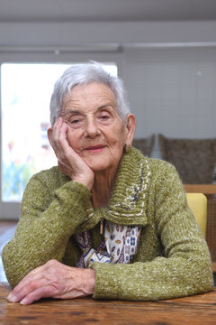 Portait Of Senior Woman At Home