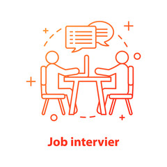 Job interview concept icon