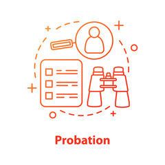 Probation concept icon - obrazy, fototapety, plakaty