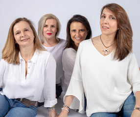 Obraz premium Photo session for 4 female friends