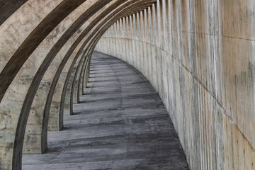 Fototapeta na wymiar Tazacorte cement breakwater tunnel, La Palma, Canary islands, Spain