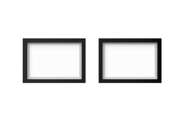 Blank photo frame on isolated white background, 3d illustration
