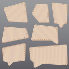 Dubble cardboard paper talk collection on grey background.