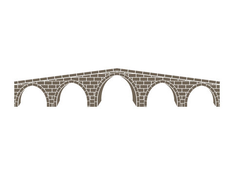 stone bridge vector illustration
