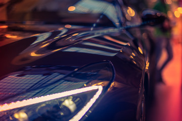 Modern Car in Showroom