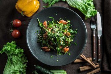 Salad with eggplant