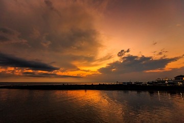 beautiful sunset with incredible clouds and glow