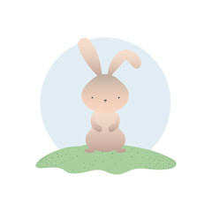 cute rabbit isolated icon