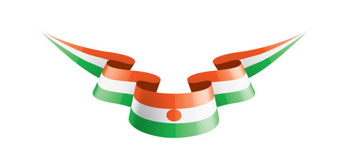 Niger flag, vector illustration on a white background