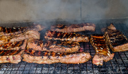 charcoal grilled meat