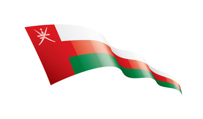 Oman flag, vector illustration on a white background