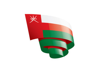 Oman flag, vector illustration on a white background