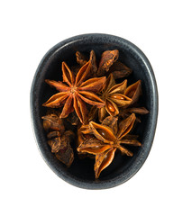 anise stars isolated on white