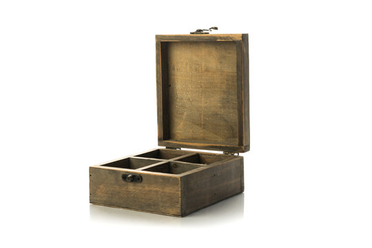 Small vintage wooden tea box