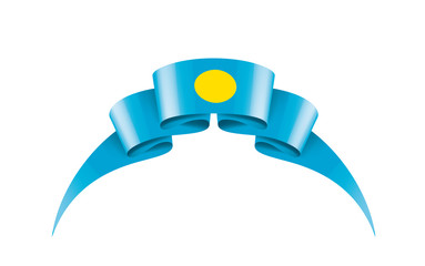 Palau flag, vector illustration on a white background