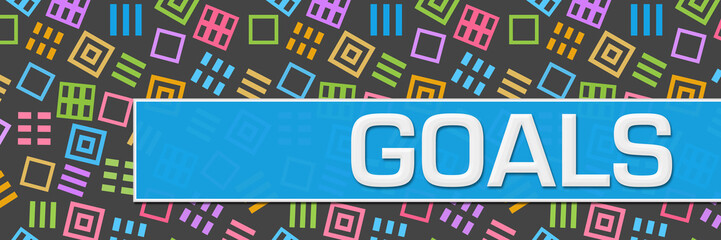 Goals Grey Colorful Squares Texture Horizontal