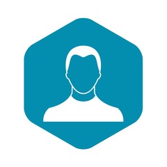 User icon in simple style isolated on white background