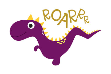 Roar. Cute dinosaur