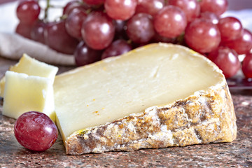 Ossau-Iraty or Esquirrou sheep cheese produced in south-western France, Northern Basque Country