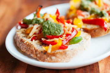 Vegan Bell Pepper Pesto Panini