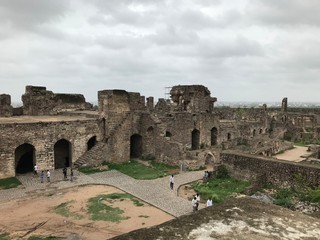 Ruins of Golconda Fort in Hyderabad, India