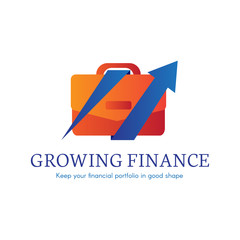 Growing finance flat gradient icon