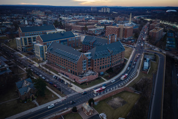 Fototapeta premium Aerial of New Brunswick Sunset