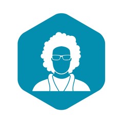 User icon in simple style isolated on white background