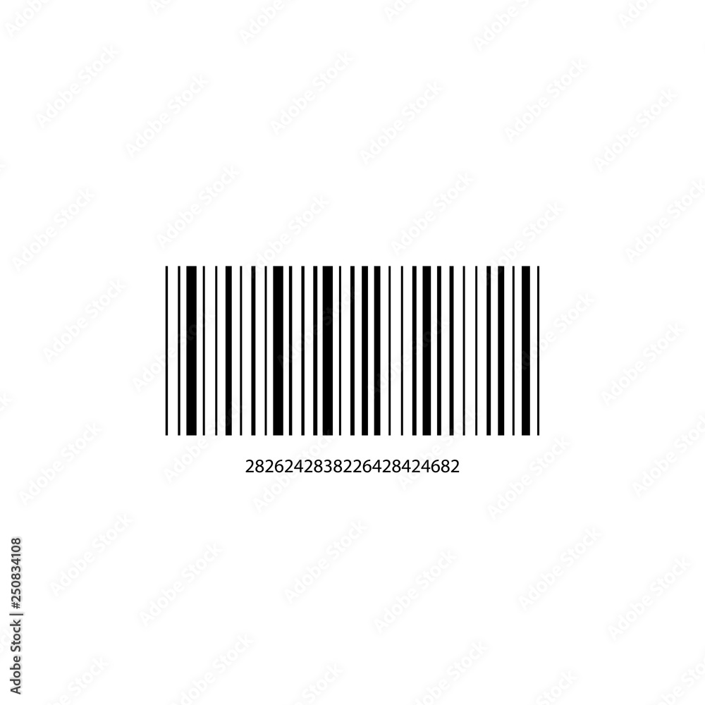 Canvas Prints barcode with numbers on a white background, vector