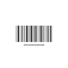 Barcode with numbers on a white background, vector