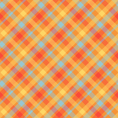 Tartan orange color seamless vector pattern