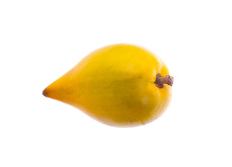 Egg fruit, Canistel, Yellow Sapote (Pouteria campechiana (Kunth) Baehni) on white background