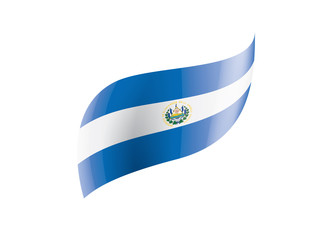 Salvador flag, vector illustration on a white background