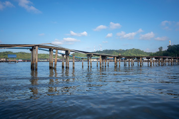 Bridge at the river village of Kampong Ayer in Bandar Seri Begawan, Brunei.