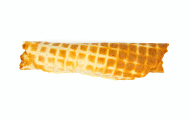tube waffle isolated on white