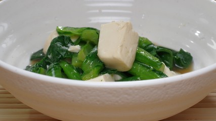 小松菜と豆腐のお浸し