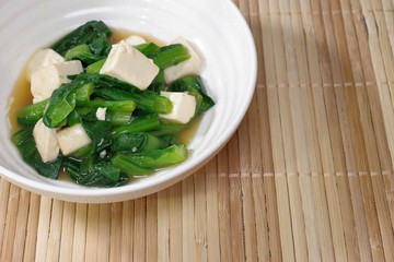 小松菜と豆腐のお浸し