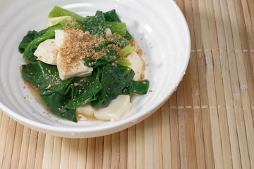 小松菜と豆腐のお浸し