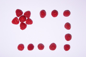 Himbeeren, Umrandung, Rand, Muster, rot, lecker, Rahmen