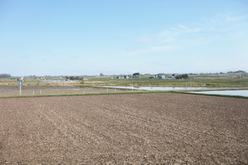 train view of  Furano Line Hokkaido at japan