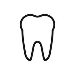 Tooth line icon vector