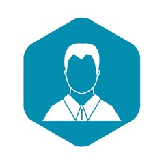 User icon in simple style isolated on white background