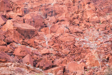 hill red stone of Namibia