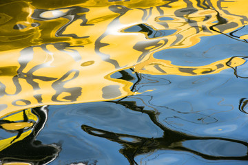 colorful reflections in the water