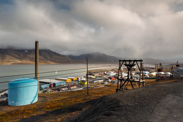 Fototapeta na wymiar Longyearbyen - the most Northern settlement in the world. Svalbard, Norway
