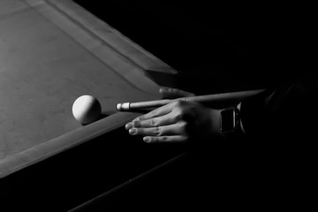 Playing in the billiards. Art photo 