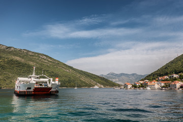 Ferries in Kotor Bay, Montenegro