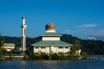 Fototapeta na wymiar Kampung Pintu Malim Mosque located at Bandar Seri Begawan, Brunei Darussalam