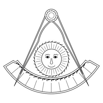 Masonic symbol of Grand Master for Blue Lodge  Freemasonry