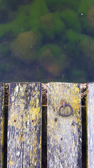 old wooden pier on the coast of åland Islands in autumn